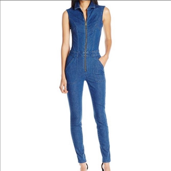 utility playsuit denim